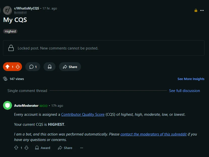 📌 How to check your CQS (Contributor Quality Score) picture 1 of 1