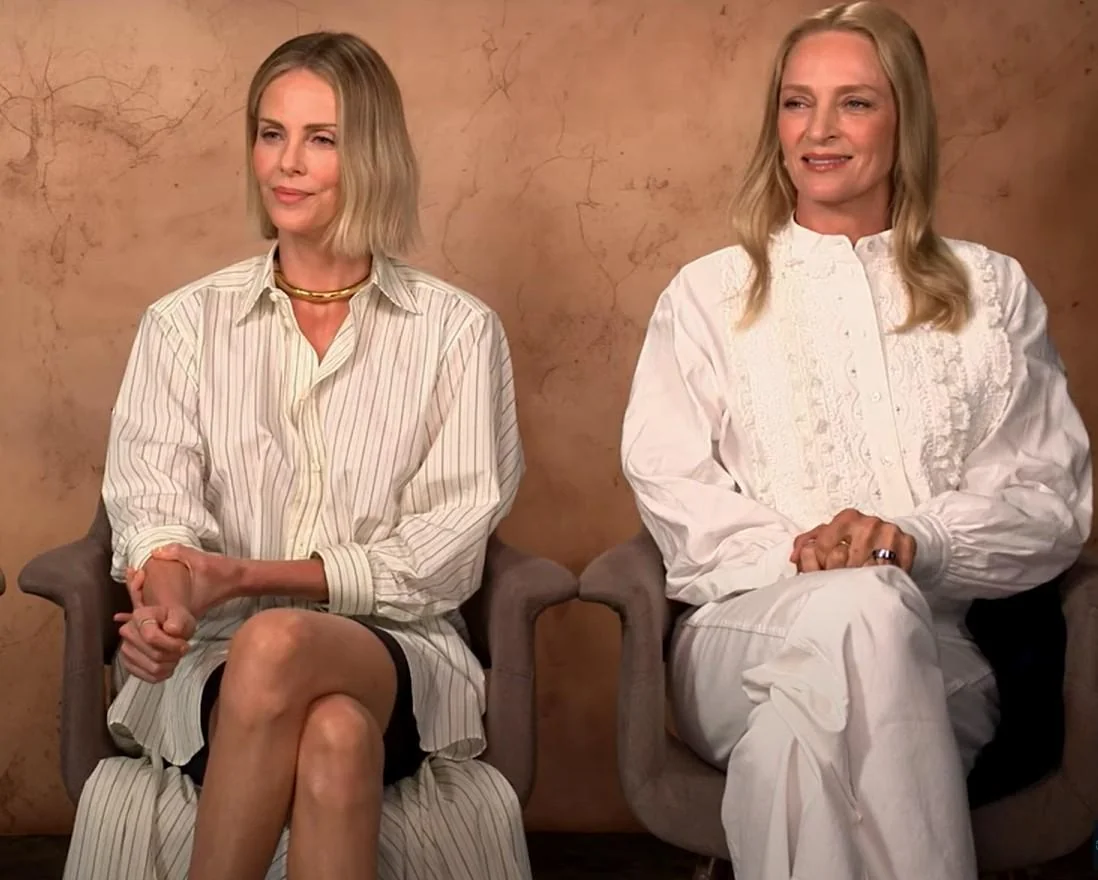 Charlize Theron, 49 and Uma Thurman, 55 picture 1 of 1