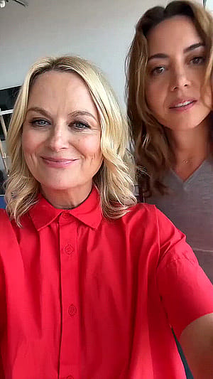 Amy Poehler, 53 & Aubrey Plaza, 41'
