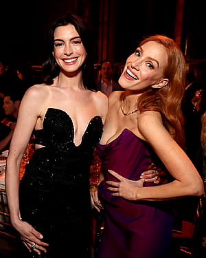 Anne Hathaway, 41 & Jessica Chastain, 46'