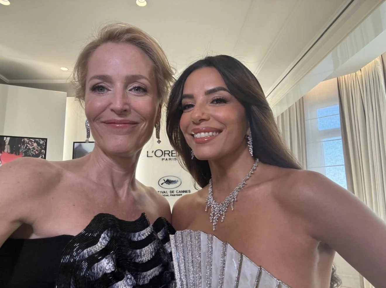Gillian Anderson, 57 and Eva Longoria, 51 picture 1 of 1